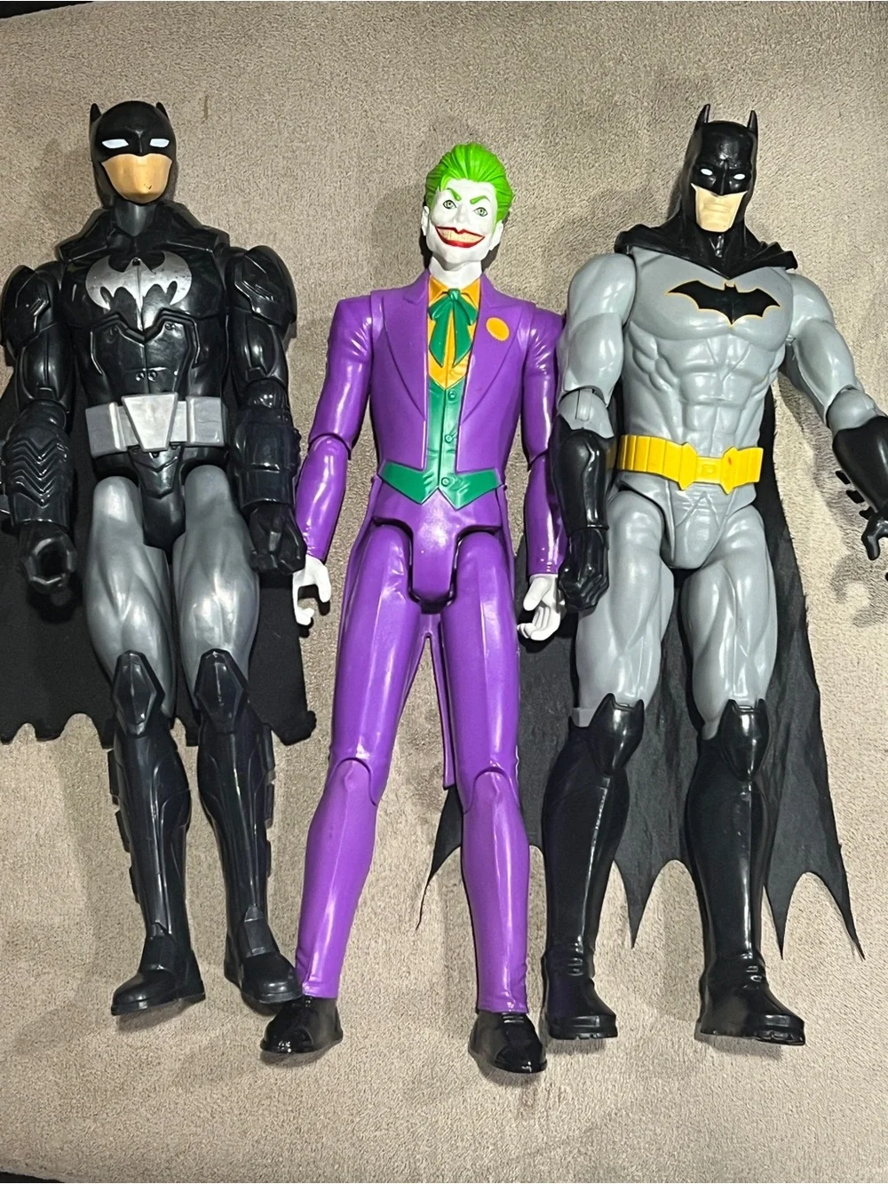 Batman & Joker 12” figure lot of 3 DC Comics